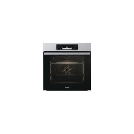 HISENSE Horno Pirolit. Multif. Inox, A+, 77L, Display, Modo Pizza, Doble Grill, guia telescopica