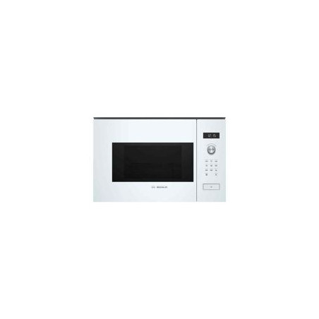 BOSCH Microondas 20L Integr. sin marco, electronico,38 cm., 5 F, Asist. de limpieza con agua, Ap. lateral izquierda, Cristal