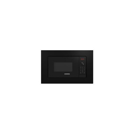 SIEMENS Microondas 20L Integr. con marco, Negro, 38 cm., Electronico LED, 8 prog. auto., Programacion electronica de paro