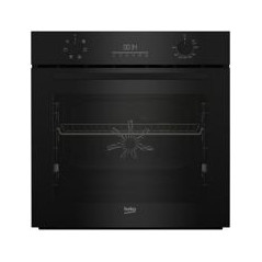 BEKO Horno Multif. 6, Negro, Ventilador Asistido, DEEPBLACK 1 rail, A, Prologue, 1 Guias telescopicas, Control mecanico