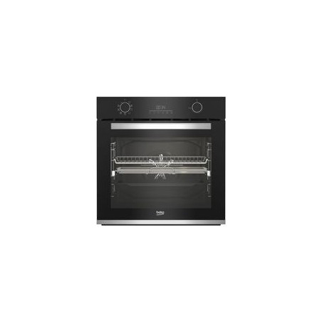 BEKO Horno Pirolit. Multif. 9, AIRFRY, AEROPERFECT, Coccion 3D, Negro/Inox, Rail Telescopico, A+