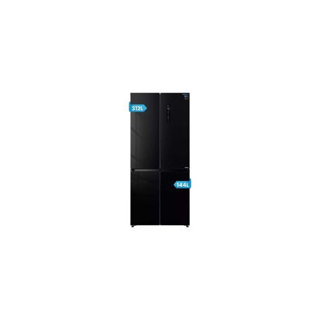 INFINITON Frigo Americano 4P NF 190x83,3x58, CRISTAL NEGRO, E, Inverter, Zona WTR, Display, LUZ LED, ECO System -  SLOT IN