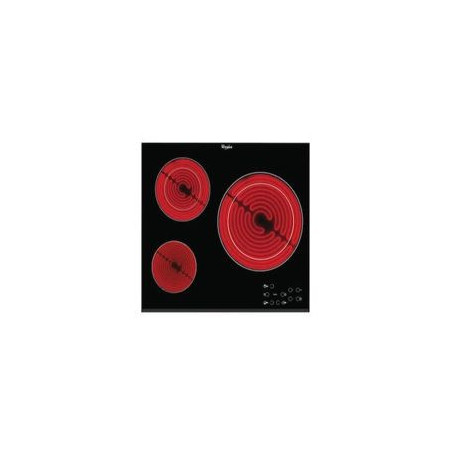 WHIRLPOOL Vitro 3F, 5600w, zona grande 28/21 cm, Bisel Frontal