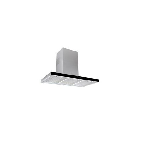 TEKA Campana box 90cm. DLH 986 T INOX, 69db, frente cristal negro, 701m3, 53dB, A+