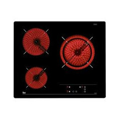 TEKA Vitro TB 6310, 3F Zona doble 18/23, Cristal redondeado, Sistema Fast-Click, SCHOTT GLASS
