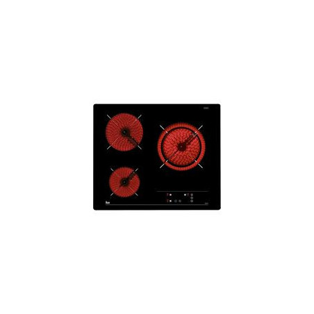 TEKA Vitro TB 6310, 3F Zona doble 18/23, Cristal redondeado, Sistema Fast-Click, SCHOTT GLASS
