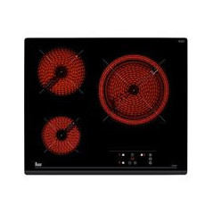 TEKA Vitro 3F, TZ 6315, Zona doble 21/27 cm. Bisel Frontal, Sistema Fast-Click