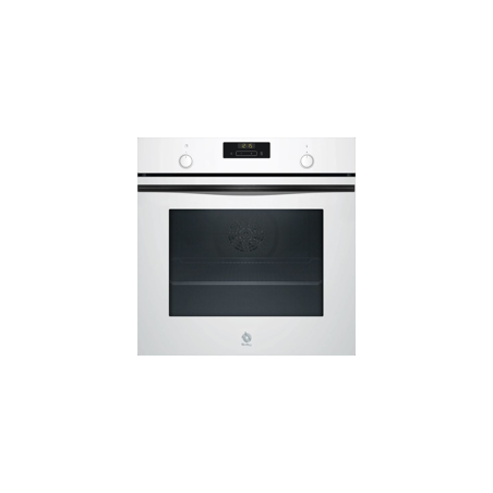 BALAY Horno Multif. 8, A+, Aqualisis, F. freidora de aire, Cristal Blanco, Control Comfort, Reloj electronico con progr. de