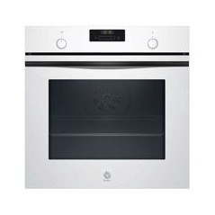 BALAY Horno Multif. 7, A+, Aqualisis, Cristal Blanco, Control Comfort, Reloj electronico con programacion de inicio y paro