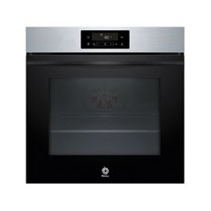 BALAY Horno Pirolit./Aqualisis, Multif. 7 con f. freidora de aire, A+, Cristal negro/inox., Control tactil, 10 recetas, Railes