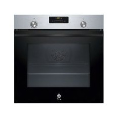 BALAY Horno Pirolit./Aqualisis, Multif. 8 con funcion vapor, A+, Cristal negro/inox., Control Comfort, 10 recetas, Railes 1