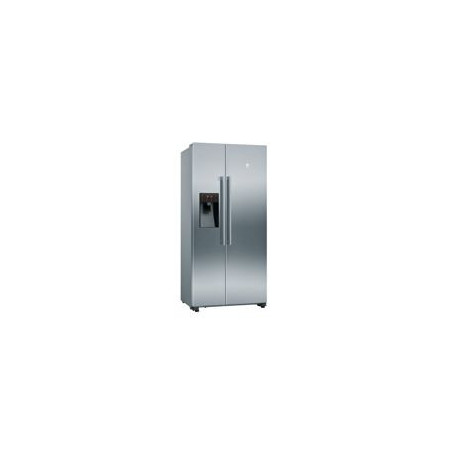 BALAY Side by Side NF 179x91x71, Puertas Acero Inox, E, Dispensador de agua y hielo sin conexion a la red de agua (tanque