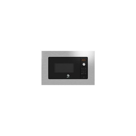 BALAY Microondas Integr. 20L con marco, Negro/marco Inox, electronico, 38 cm, Aqualisis, Ap. lateral izquierda, 8 recetas