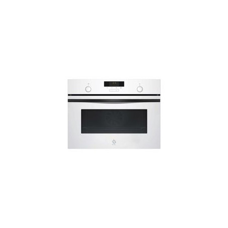 BALAY Horno compacto 45 cm. Multif. 7, Aqualisis, Ap. Abatible, Cristal Blanco, Control Comfort, Railes Flex 100% extensibles