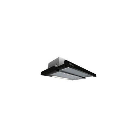 BALAY Campana extraible 60 cm. Negro, 368 m3/h, D, control mecanico, iluminacion por LEDs, filtros de aluminio.