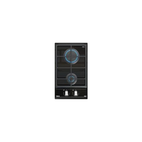 TEKA Encimera Modular Cristalgas 2F, GZC 32300 XBA BK NEGRO, (Incluye inyectores gas natural)