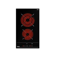 TEKA Vitro Modular 30 cm. 2F, TBC 32010 TTC BK, TC con programador, Cristal redondeado