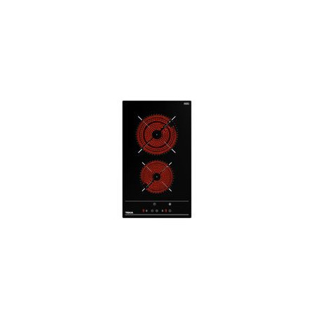 TEKA Vitro Modular 30 cm. 2F, TBC 32010 TTC BK, TC con programador, Cristal redondeado
