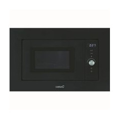 CATA Microondas 20L, Integr. MC-20 D BK, Negro, 700w, Grill 800w, Interior Inox