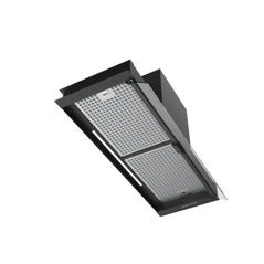 CATA Campana integrable CORONA BK 90, Negra con visera abatible de cristal, 850m3/h, 50dB, control electronico, filtros premiun